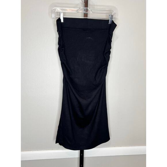 Michael Stars Rae High Waisted Ultra Rib Midi Skirt Black Women's Size Large NWT - Picture 5 of 9